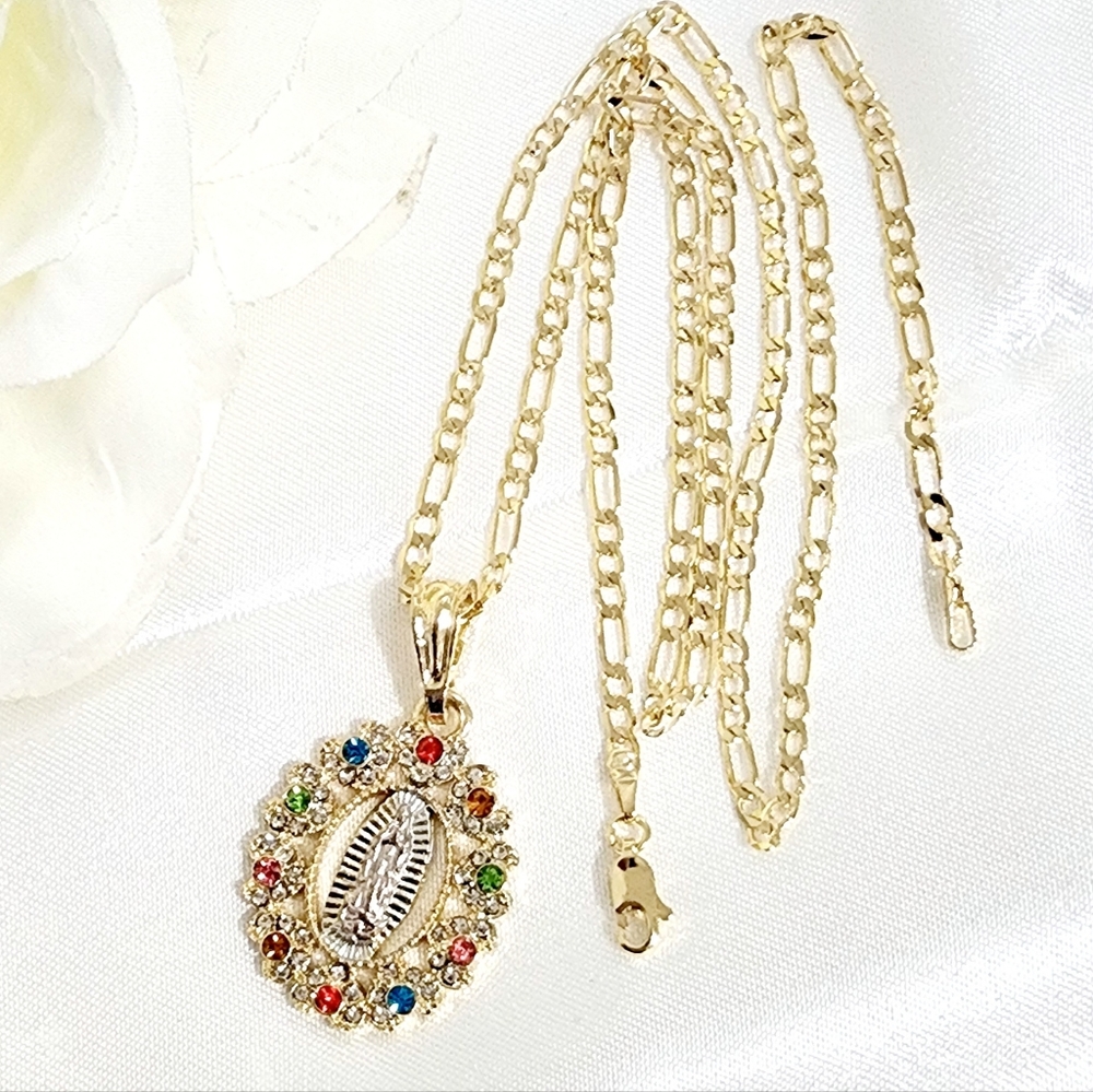 Virgen Necklace 14k Gold Plated